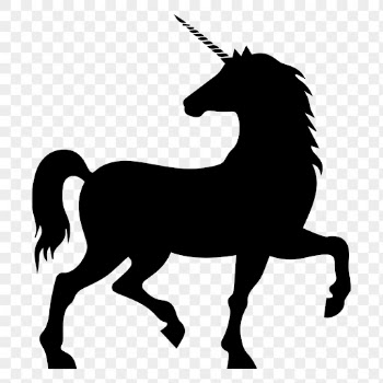 Unicorn png silhouette, animal sticker | Free PNG - rawpixel