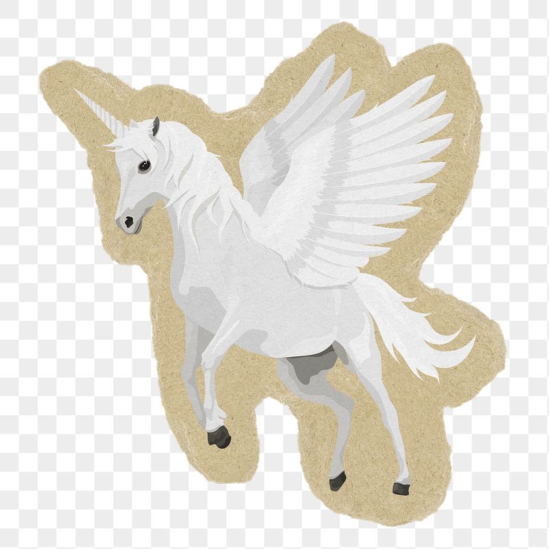 Unicorn png sticker, torn paper | Free PNG - rawpixel