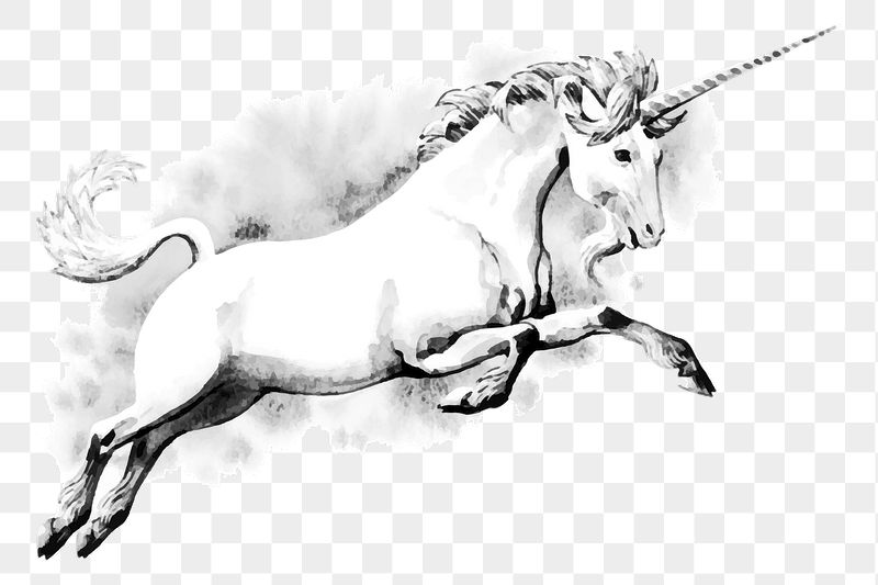 Unicorn png sticker, vintage magical | Free PNG - rawpixel