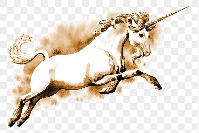 Unicorn png sticker, vintage magical | Free PNG - rawpixel
