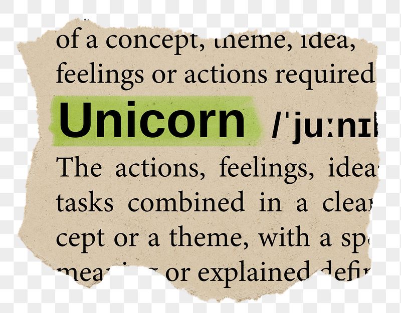 Unicorn png word sticker, torn | Free PNG - rawpixel