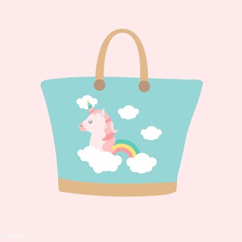 Unicorn rainbow bag | Free stock vector - 251120