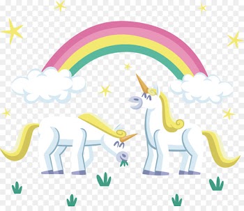 Unicorn Rainbow Clip art - The unicorn under the rainbow 