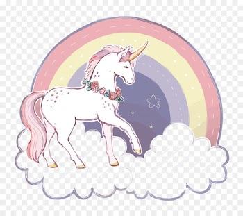 Unicorn Rainbow Clip art - Vector Rainbow Unicorn 