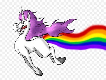 Unicorn Rainbow Flatulence Legendary creature Sticker - Rainbow Unicorn Cliparts 