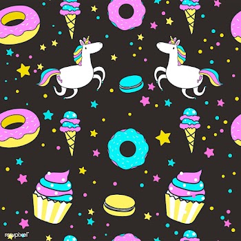 Unicorn seamless pattern background vector | Free stock vector - 515500