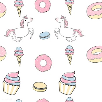 Unicorn seamless pattern background vector | Free stock vector - 515508