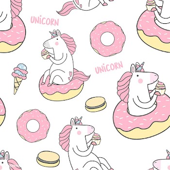Unicorn seamless pattern background vector | Free stock vector - 515561