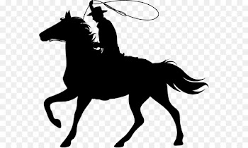 Unicorn Silhouette Clip art - cowboy 