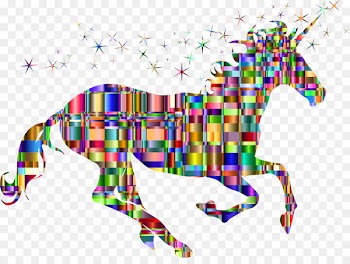 Unicorn Silhouette Clip art - magical sparcals 