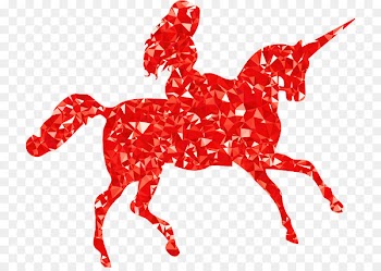 Unicorn Silhouette Clip art - ruby 