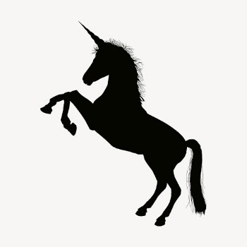 Unicorn silhouette clipart, magical creature | Free PSD - rawpixel