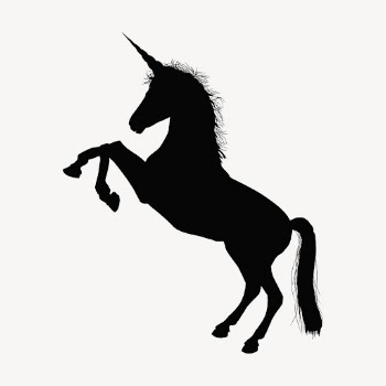 Unicorn silhouette clipart, mythical creature | Free Vector - rawpixel