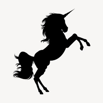 Unicorn silhouette clipart, mythical creature | Free Vector - rawpixel