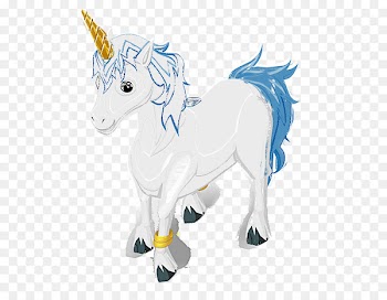 Unicorn Silver Horn - Golden Horn Silver painted unicorn 