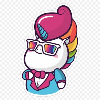 Unicorn Sticker Supporter Mug Telegram - unicornio 