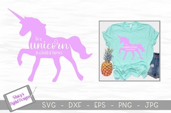 Unicorn SVG - Be a unicorn in a field of horses