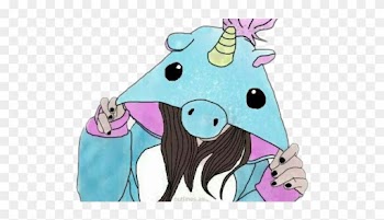 Unicorn Tumblr Girl Cartoon