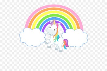 Unicorn, Watch, Rainbow, Cartoon PNG