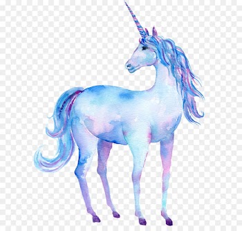 Unicorn Watercolor painting Art Poster - Hand drawn Unicorn decorations 