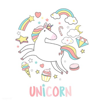 Unicorn with magical elements vector | Free stock vector - 515554