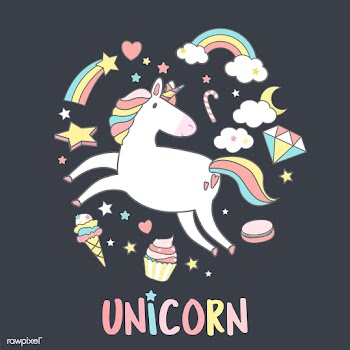 Unicorn with magical elements vector | Free stock vector - 515582