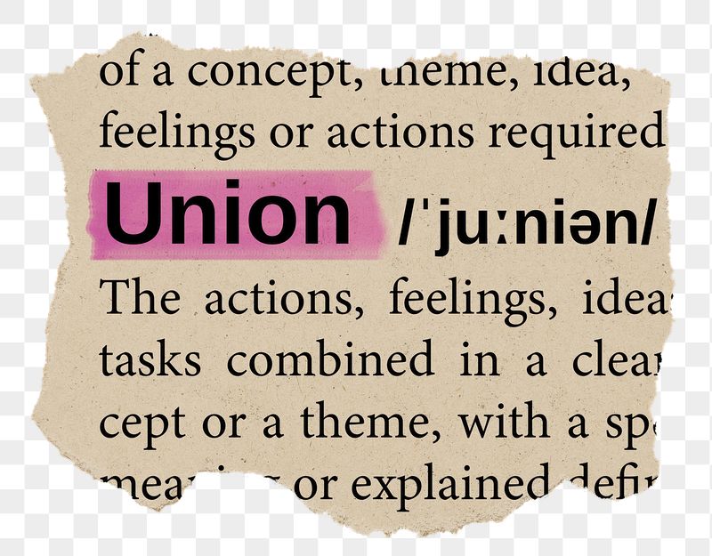 Union png word sticker, torn | Free PNG - rawpixel
