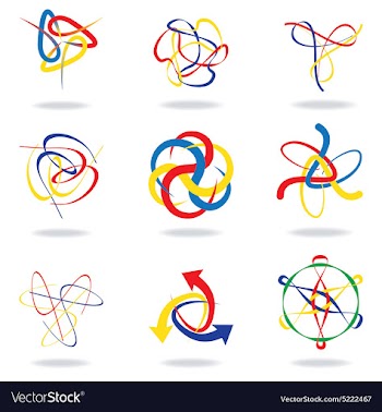 Unique abstract modern graphics design element vector image