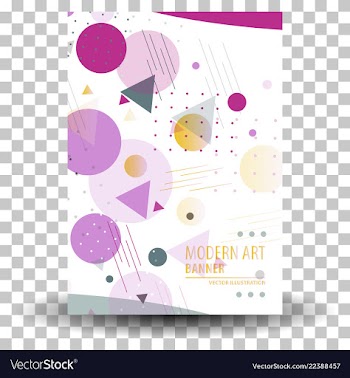 Unique artistic summer card with bright gradient vector image