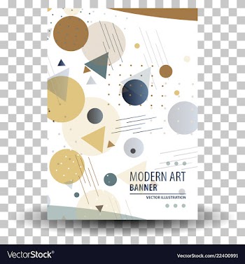 Unique artistic summer card with bright gradient vector image