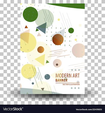 Unique artistic summer card with bright gradient vector image