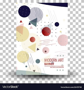 Unique artistic summer card with bright gradient vector image