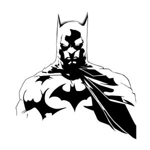 Unique Batman Black And White Vector File Free | SOIDERGI