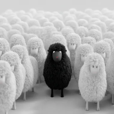 Unique Black Sheep Among White Flock Unique Black Sheep Among White Flock