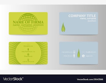 Unique business card vector image