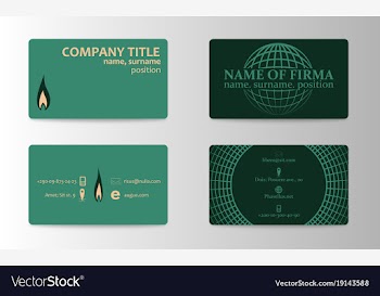 Unique business card vector image