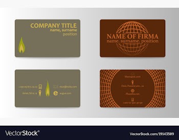 Unique business card vector image