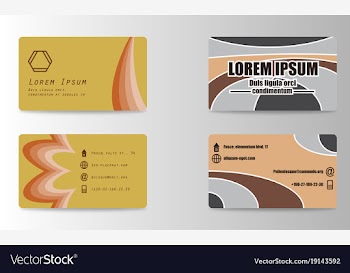 Unique business card vector image