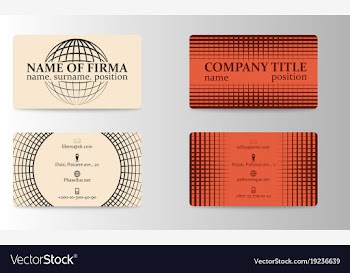 Unique business card vector image