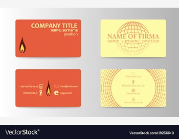 Unique business card vector image