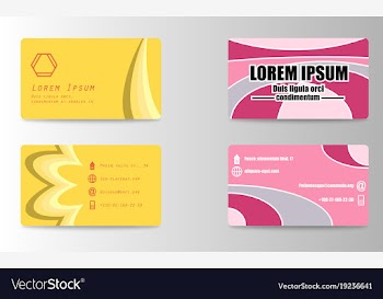 Unique business card vector image