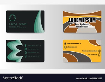 Unique business card vector image