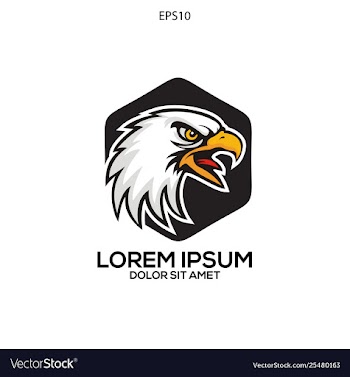 Unique logo eagle head vector image