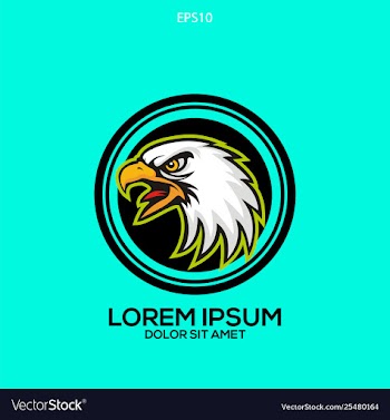 Unique logo eagle head vector image