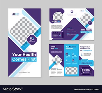 unique medical trifold brochure template