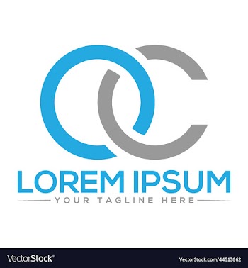 unique oc letter logo design