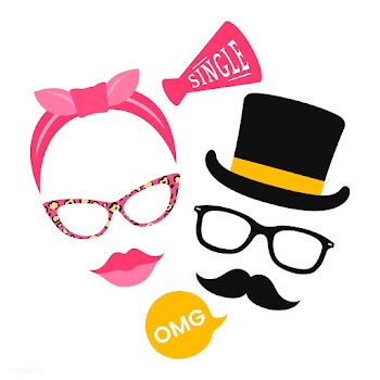 Unisex accessories photo booth props vector | Free stock vector - 537556
