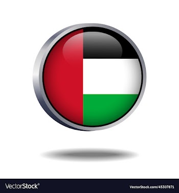united arab emirates flag button