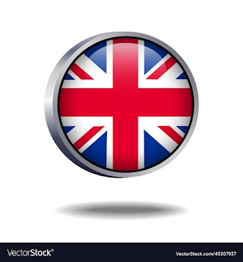 united kingdom flag button