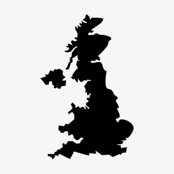 United Kingdom map silhouette clipart, | Free Vector - rawpixel